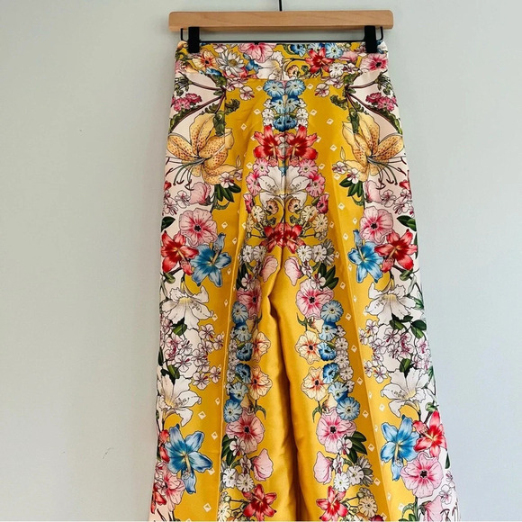 Zara Floral Wide Leg Pallazo Pants, Blogger favorite! Size XS - Picture 5 of 16